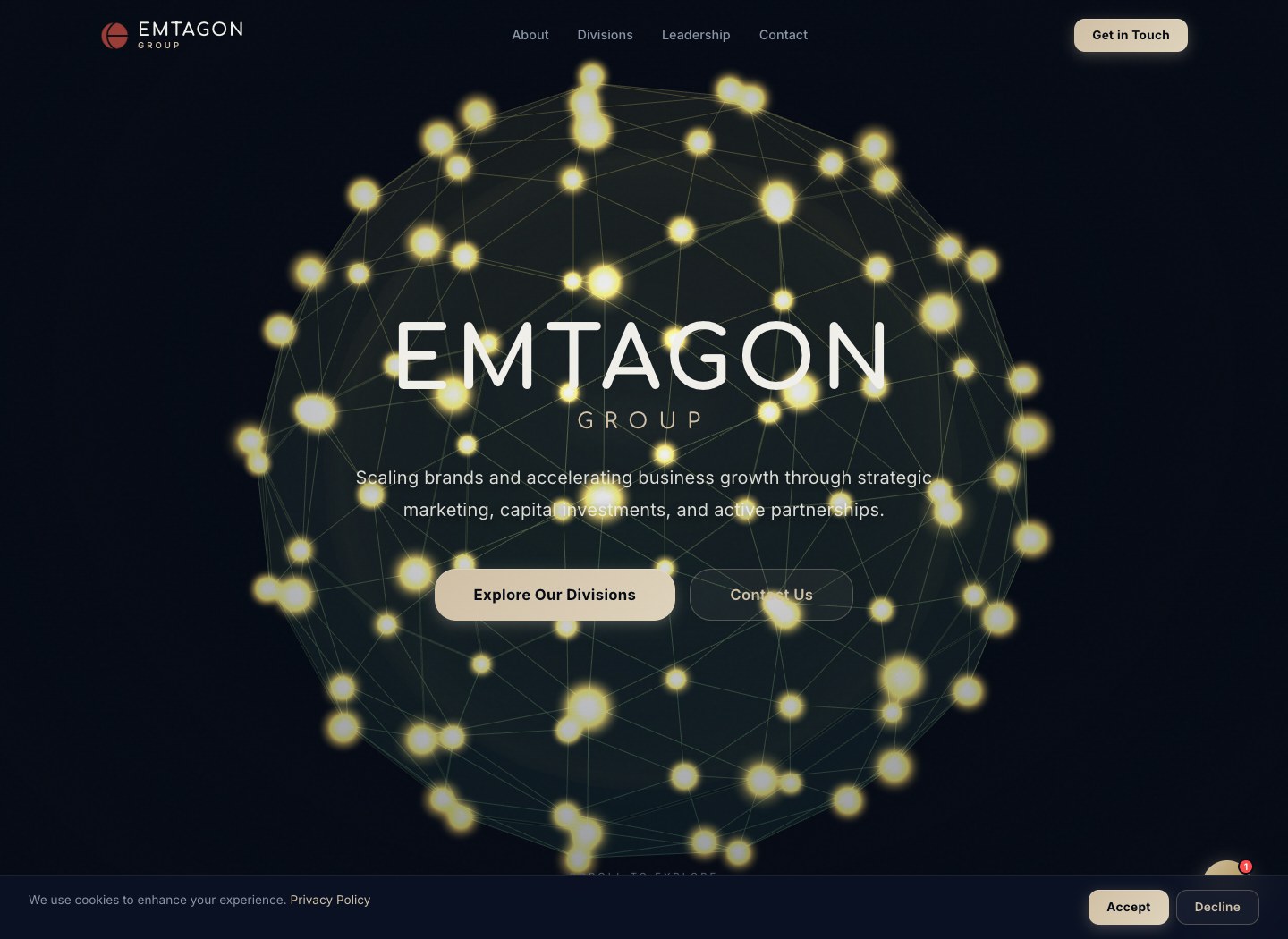 Emtagon Group website homepage